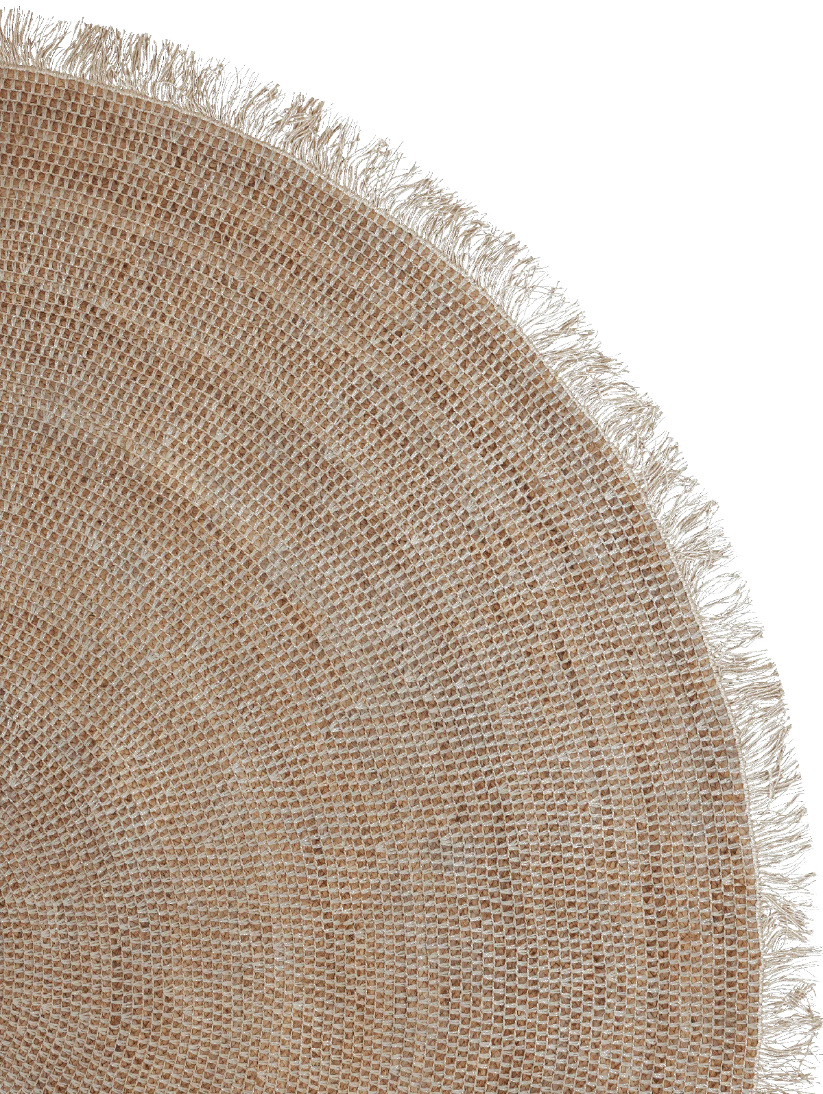 Reef Round Jute Rug | White