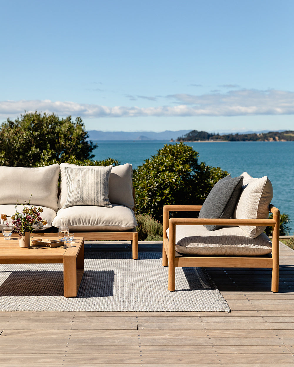 Rhodes Indoor/ Outdoor Floor Rug | Slate