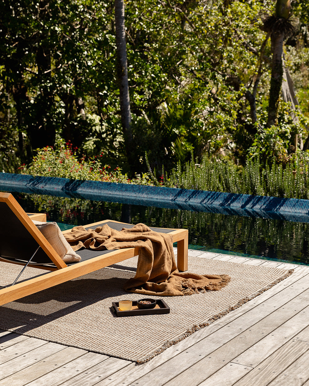 Rhodes Indoor/ Outdoor Floor Rug | Teak