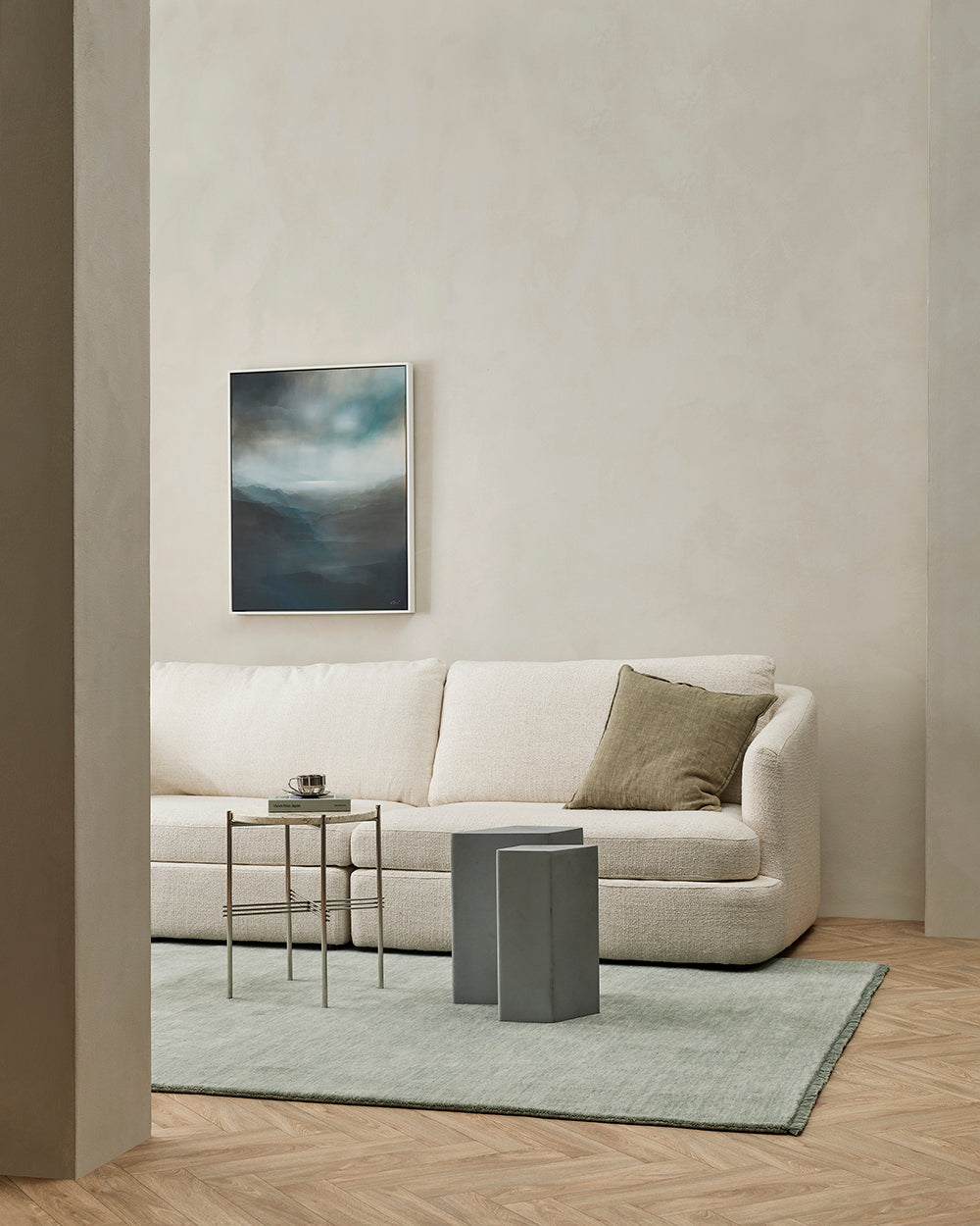 Sandringham 100% NZ Wool Floor Rug | Aquamarine
