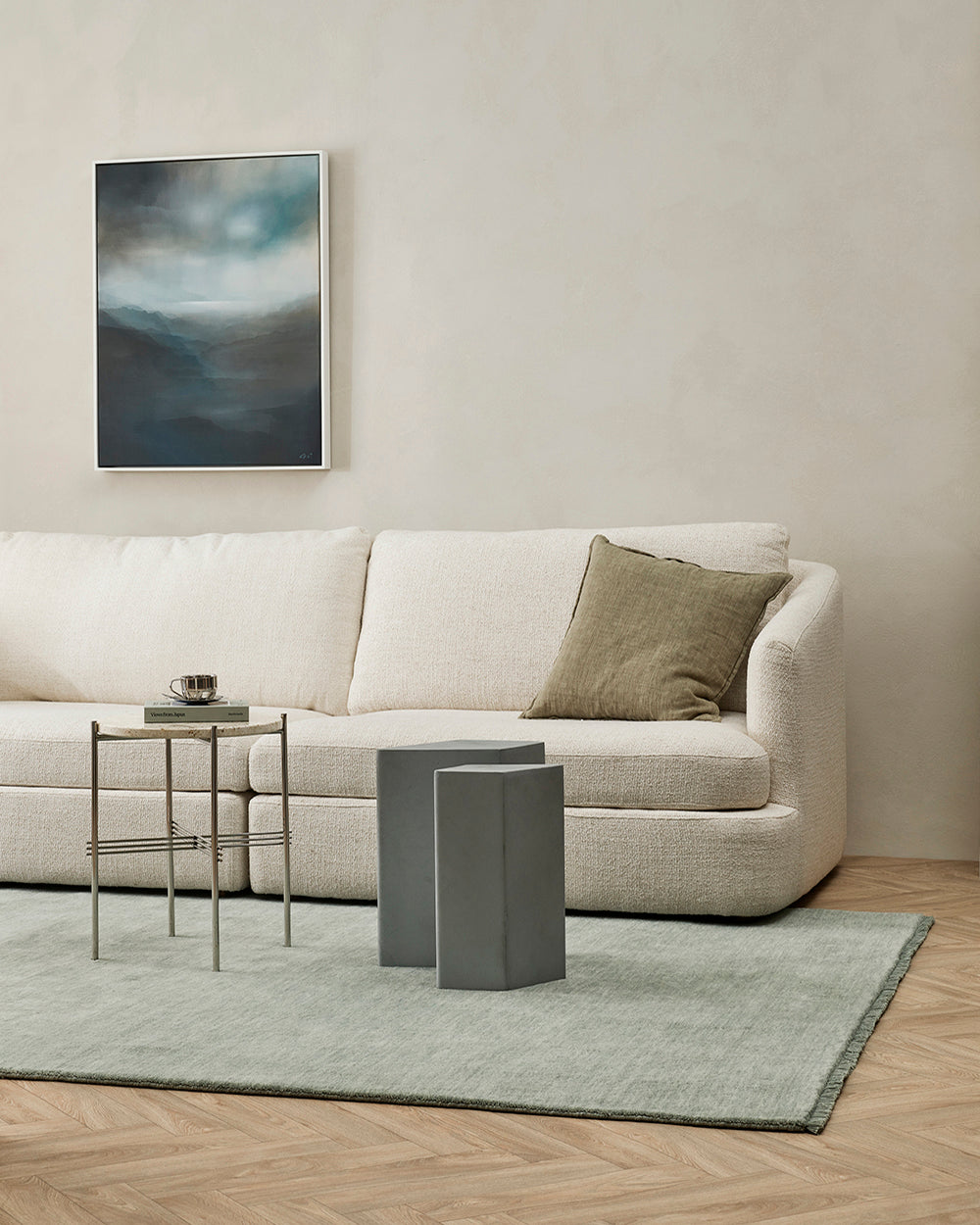 Sandringham 100% NZ Wool Floor Rug | Aquamarine