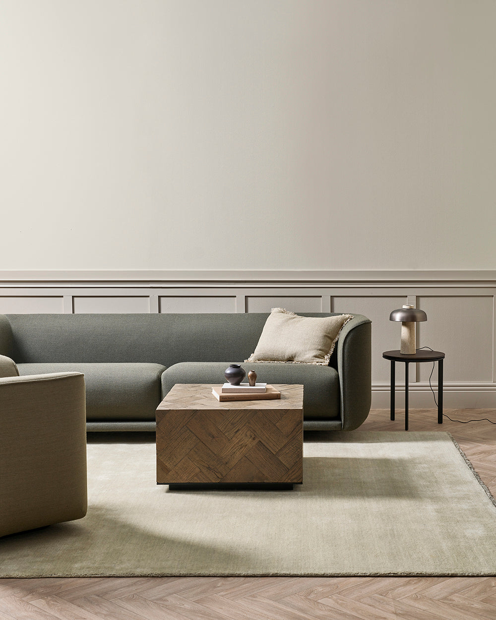 Sandringham 100% NZ Wool Floor Rug | Fog