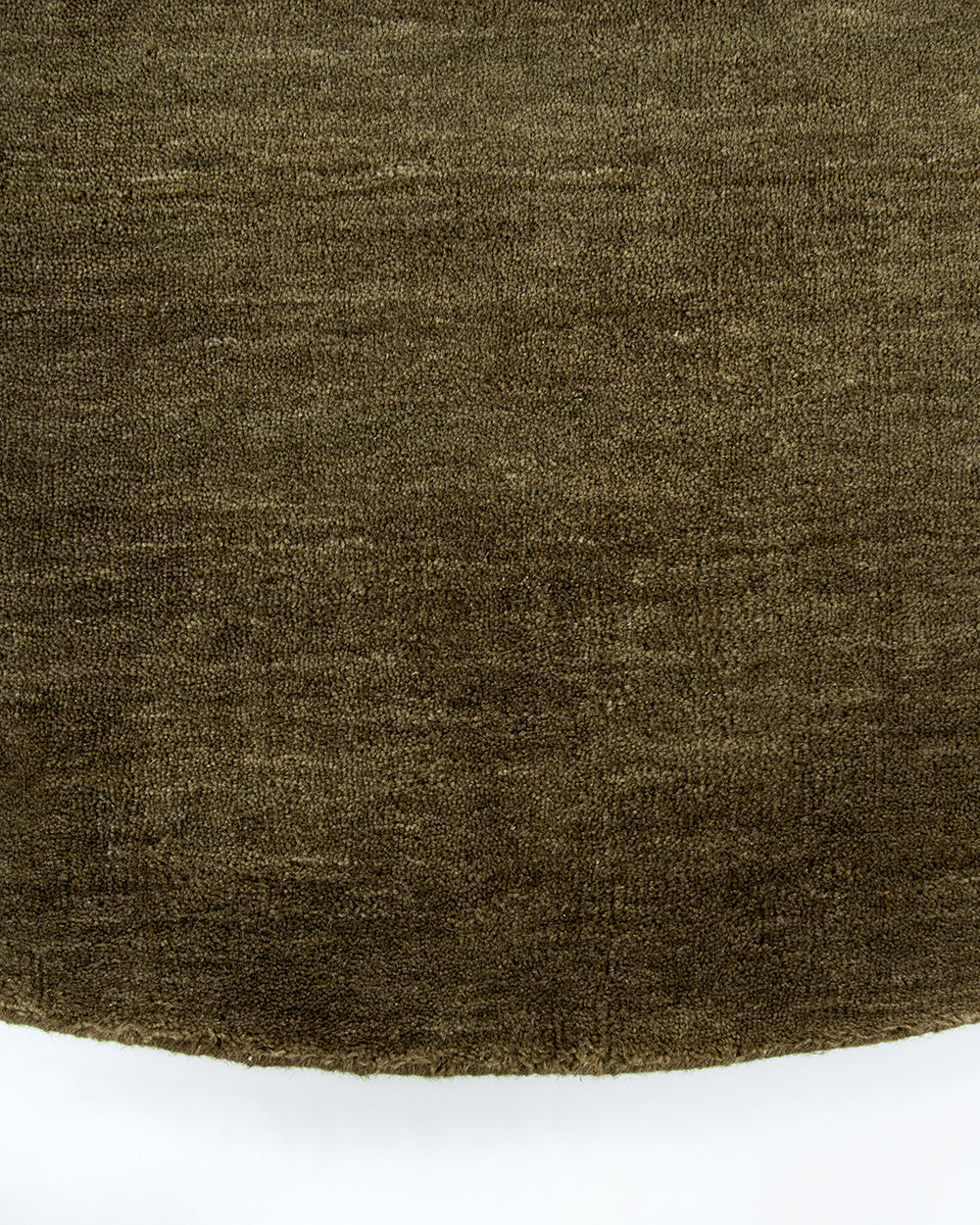 Sandringham 100% NZ Wool Round Floor Rug | Moss