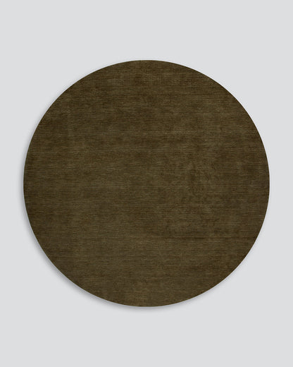 Sandringham 100% NZ Wool Round Floor Rug | Moss