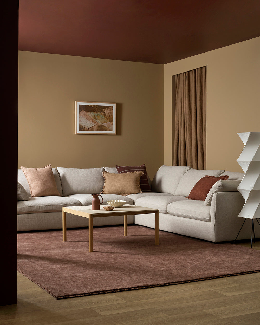 Sandringham 100% NZ Wool Floor Rug | Oxblood