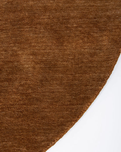 Sandringham 100% NZ Wool Round Floor Rug | Pecan
