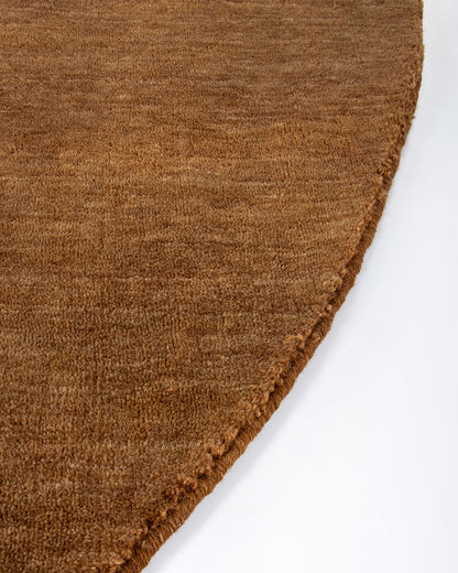 Sandringham 100% NZ Wool Round Floor Rug | Pecan