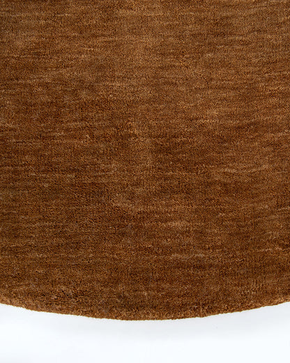 Sandringham 100% NZ Wool Round Floor Rug | Pecan