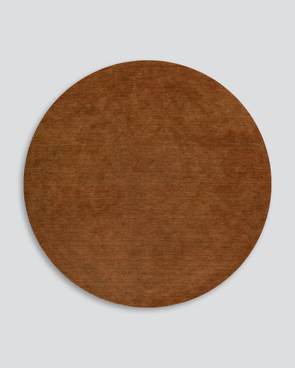 Sandringham 100% NZ Wool Round Floor Rug | Pecan