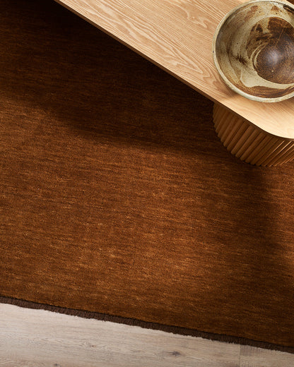 Sandringham 100% NZ Wool Floor Rug | Pecan