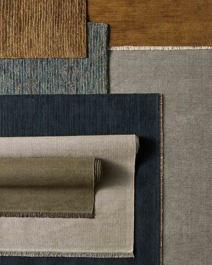 Emilio Linen Floor Rug | Kale